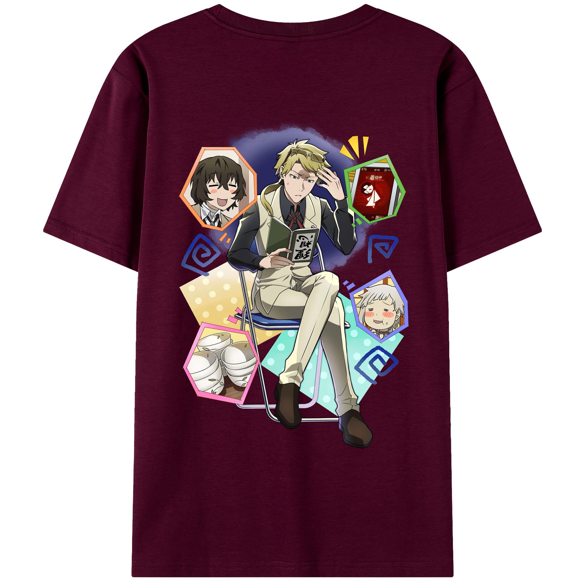 （画像用） 文豪ストレイドッグス Bungo Stray Dogs レディース半袖Tシャツ(バックプリント)